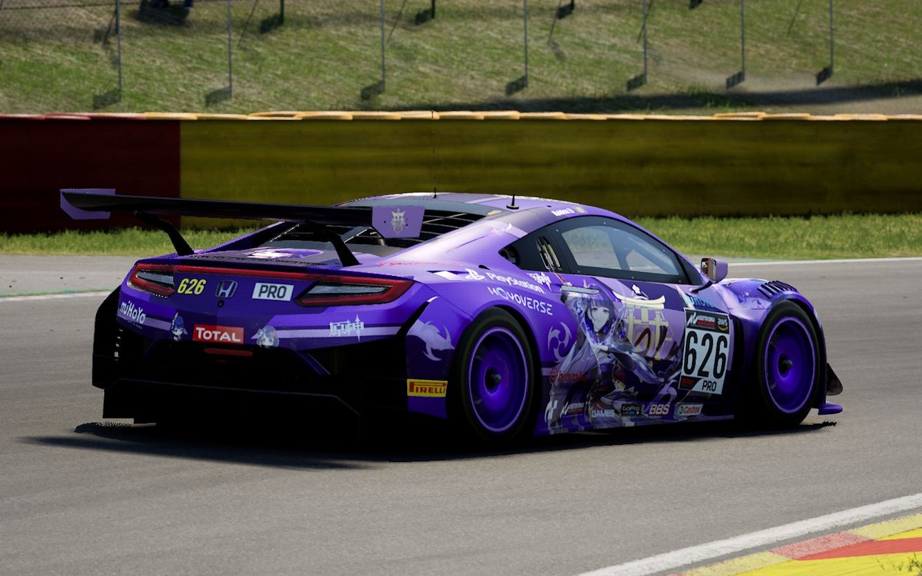 《acc x 原神》 雷电影 本田 nsx gt3 evo涂装设计展示