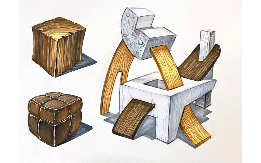 国美工业设计考研|材质马克笔表达技巧