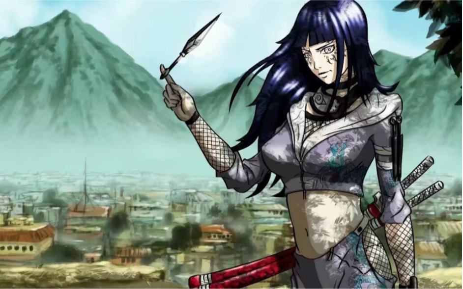 火影忍者:当女生们换上晓组织和暗部造型后,雏田美如画,小樱最帅气!