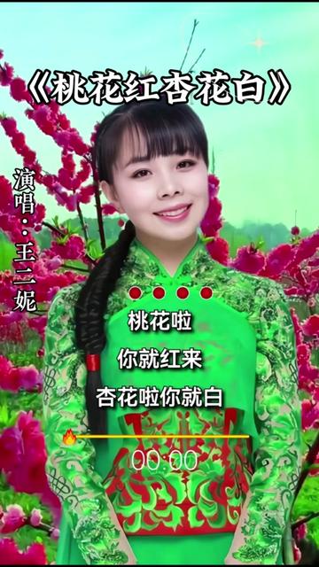 王二妮桃花红杏花白图片