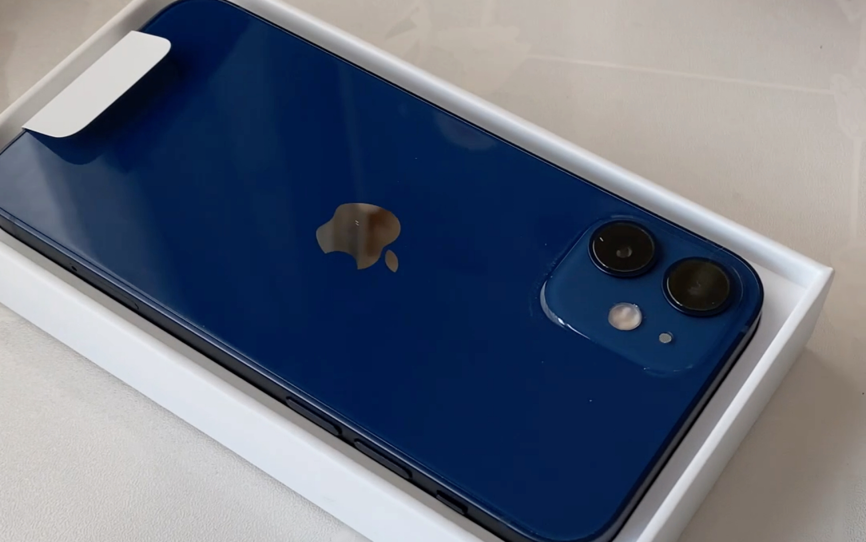 iphone12mini蓝色国行256g版本开箱纯开箱不墨迹