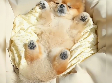睡觉中的小狗狗