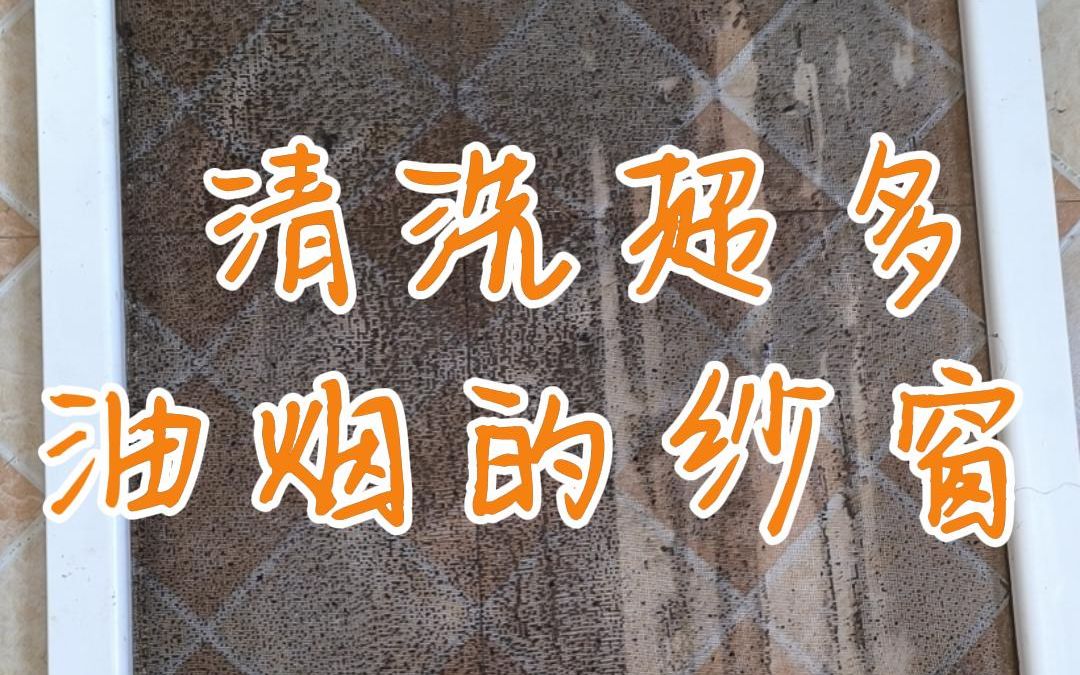 厨房重油烟纱窗,如何清洁?哔哩哔哩bilibili