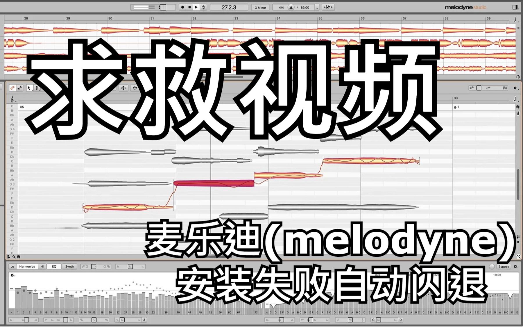 [图]【求救视频】麦乐迪(melodyne)安装失败自动闪退 完整装载视频求大神解答