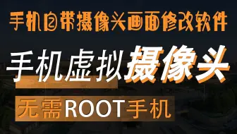 手机虚拟摄像头 （可将手机内的视频素材播放代替手机摄像头画面的软件 ）无需root手机
