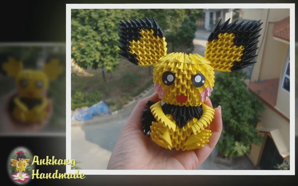 三角插工艺教程皮卡丘v1口袋精灵