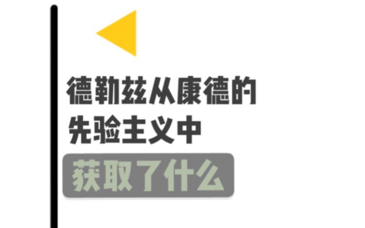 德勒兹从康德的先验主义中获取了什么?哔哩哔哩bilibili