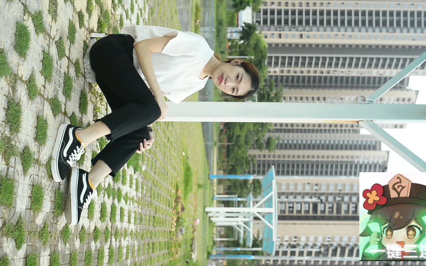 小姐姐户外试穿vans 黄短棉袜~好穿推荐!