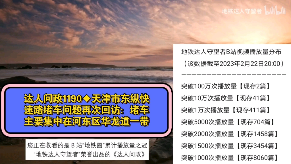 【达人问政】天津市东纵快速路堵车问题再次回访:堵车主要集中在河东区华龙道一带(20230222)哔哩哔哩bilibili