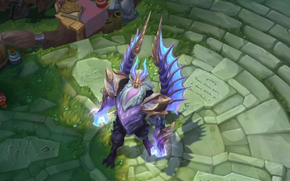 【lol】加里奥龙族卫士晶龙之威仪炫彩皮肤演示_英雄联盟