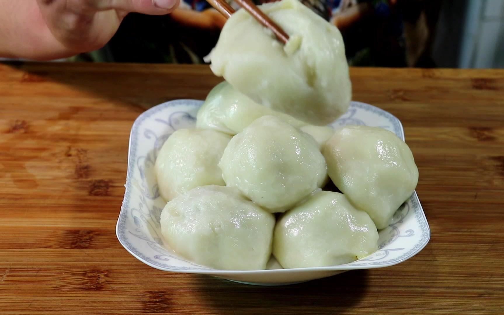 糯米粉肉馍馍教程,出锅皮薄馅大软糯,吃一口满嘴香_哔哩哔哩 (゜-゜)