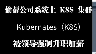 Download Video: 偷偷帮公司系统全部上 K8S 集群，被领导强制升职加薪