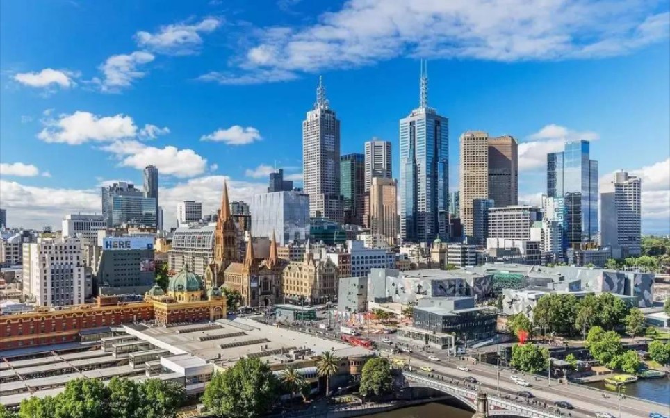 航拍墨尔本城市风光,澳大利亚第二大城市