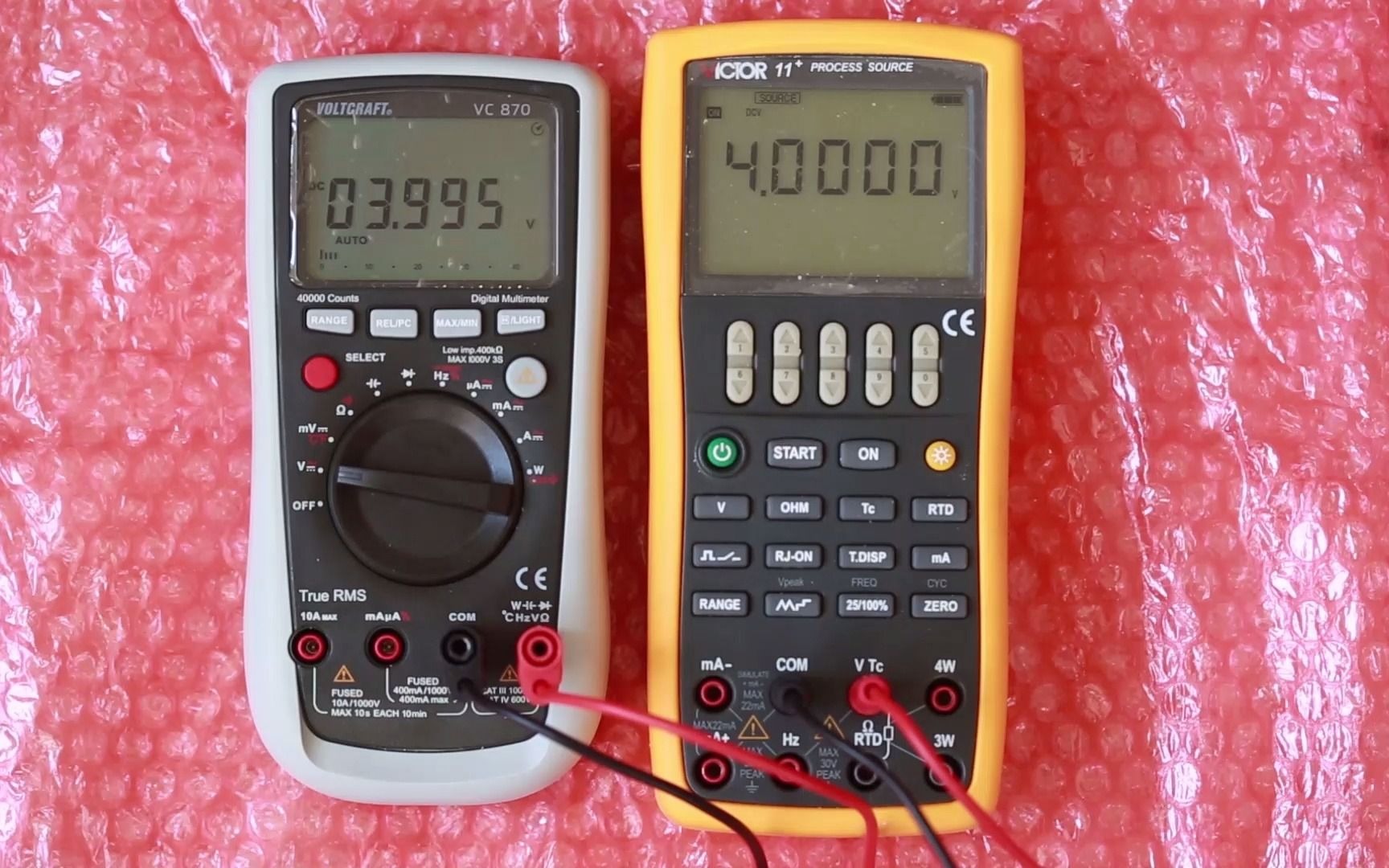 沃卡福voltcraft vc870万用表直流电压档4v bug