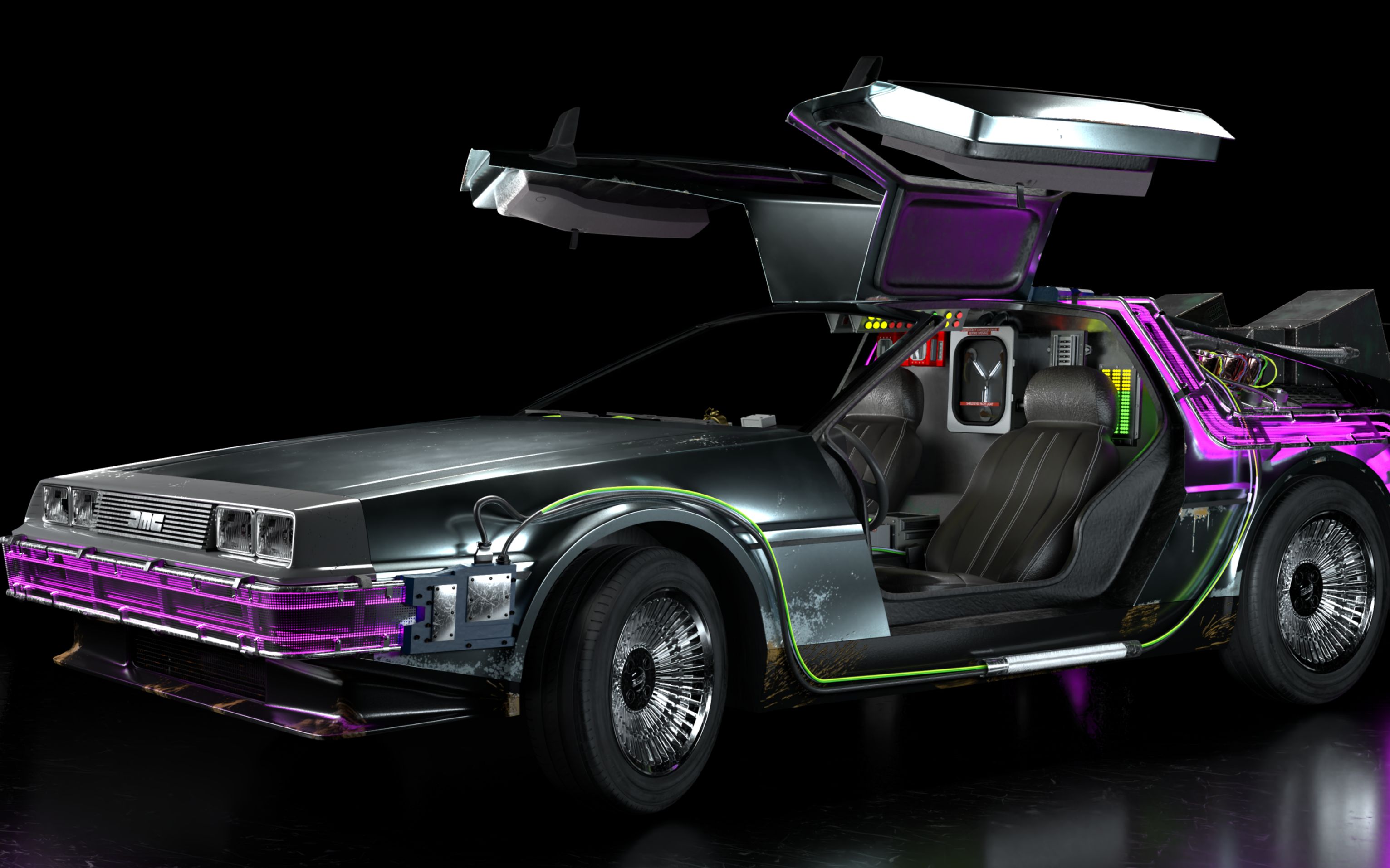 [blender 3d]制作一辆《回到未来》中的德罗宁delorean dmc-12