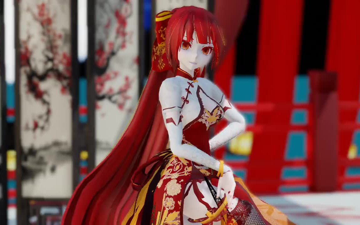 [mmd]单马尾金丝雀东方栀子,awsl~_哔哩哔哩_bilibili