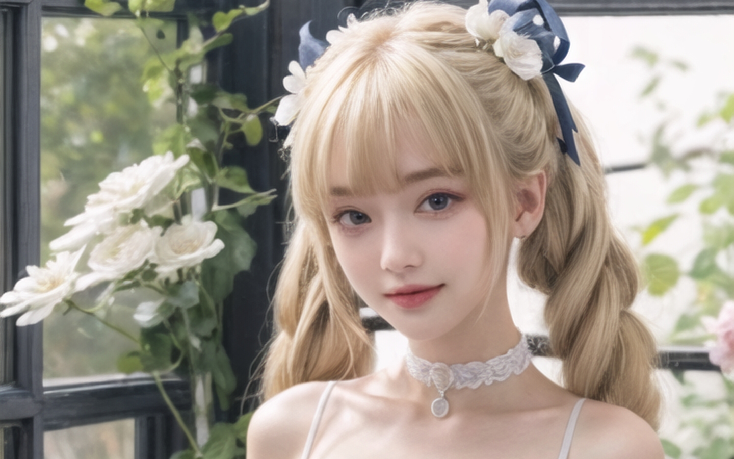 【ai绘画】金发双马尾