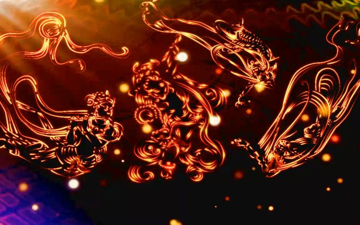 大漠敦煌舞蹈背景视频 飞天舞背景视频 飞天乐鼓背景视频素材 敦煌