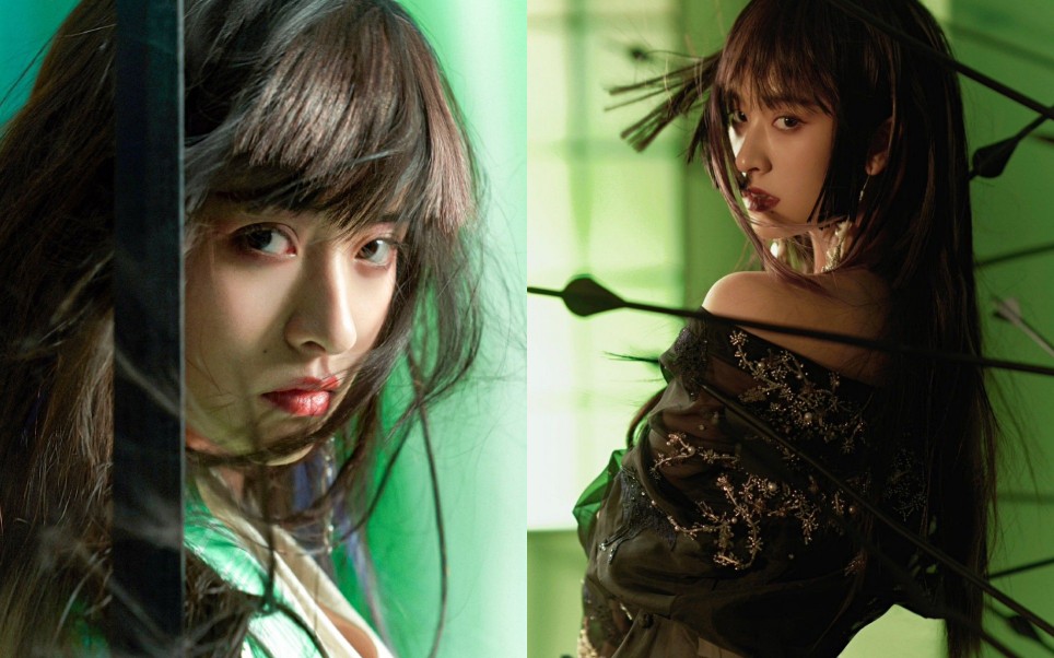 【沈月】这组新造型美出圈了,暗黑病娇风真的适合她!