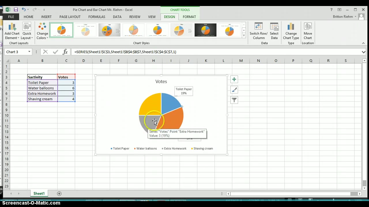 「超实用电脑操作教程」Excel基础教学:如何用Excel制作饼状图&条形图/柱状图||YouTube搬运||Britton Riehm哔哩哔哩bilibili