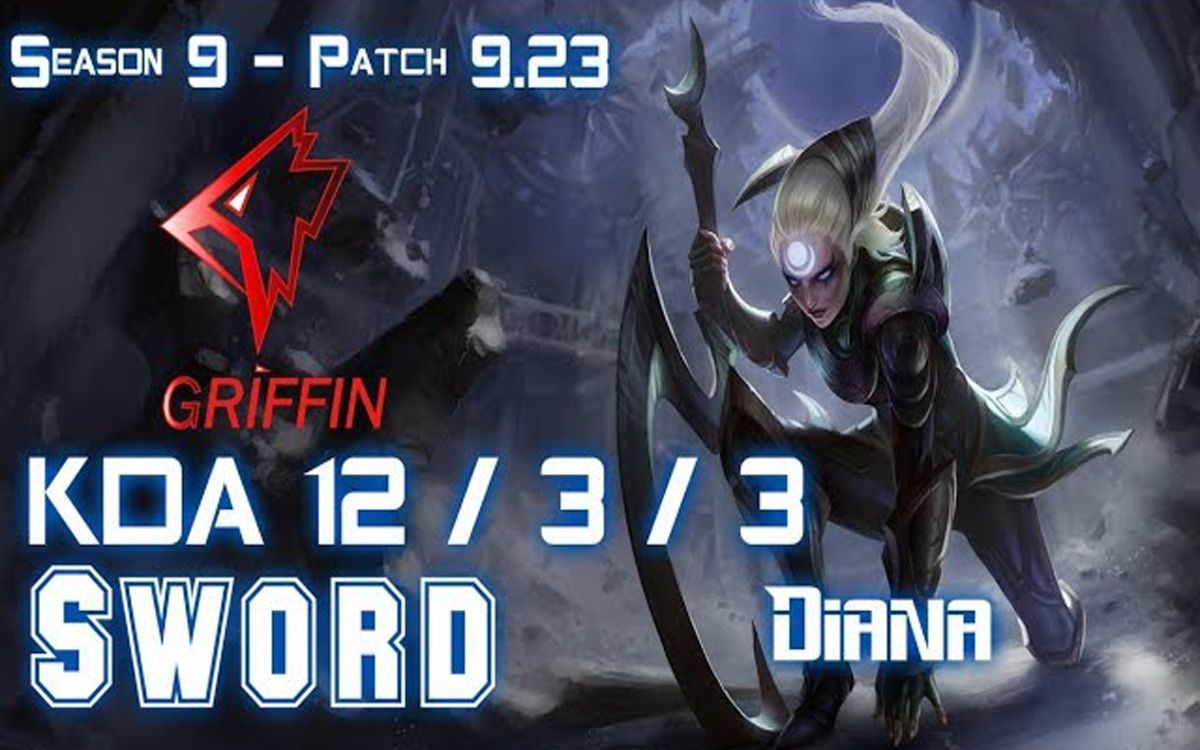 【职业选手rank】grf sword 戴安娜vsnoc mid - patch 9.23 kr ranked