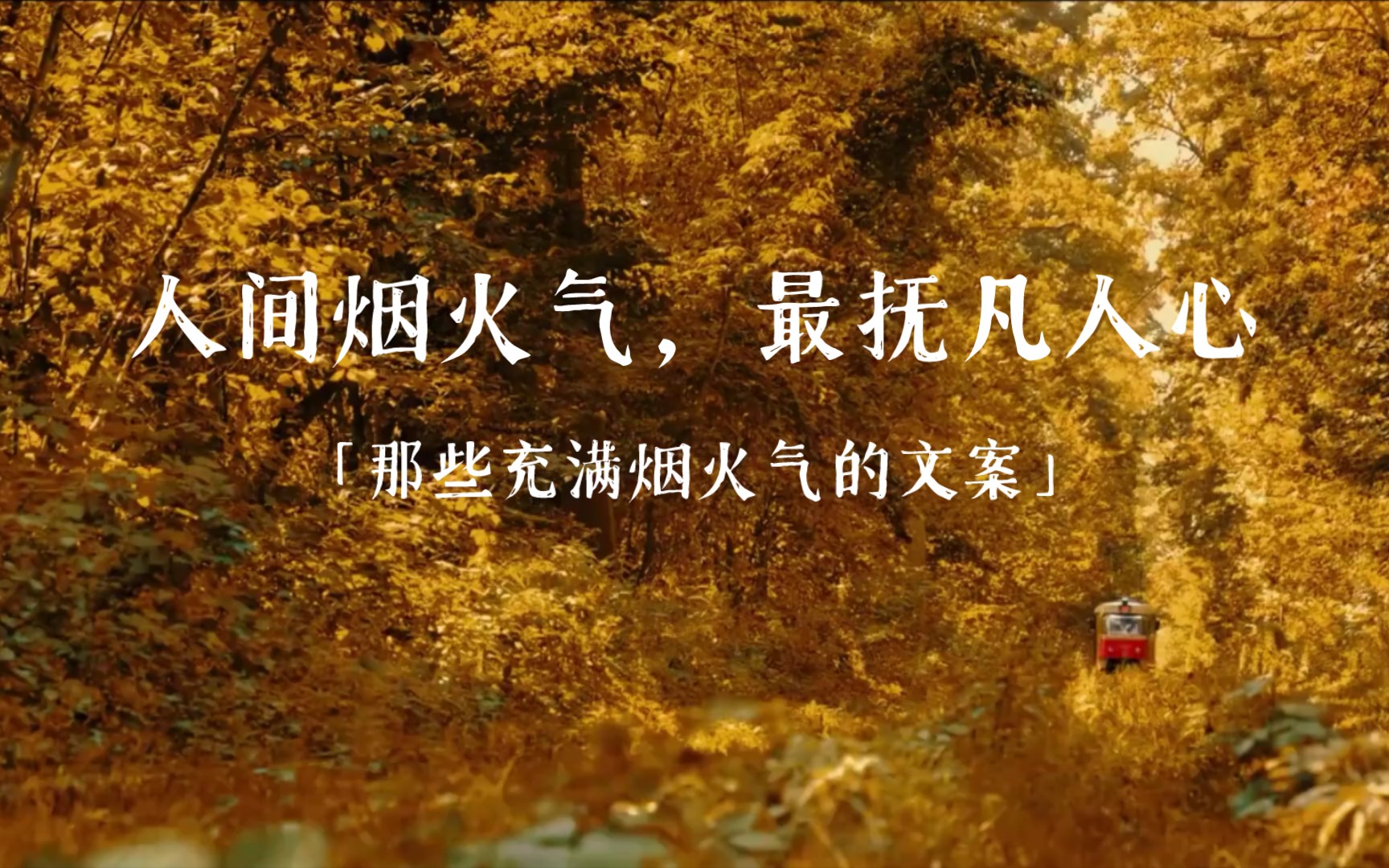 人间烟火气,最抚凡人心|那些充满烟火气的文案