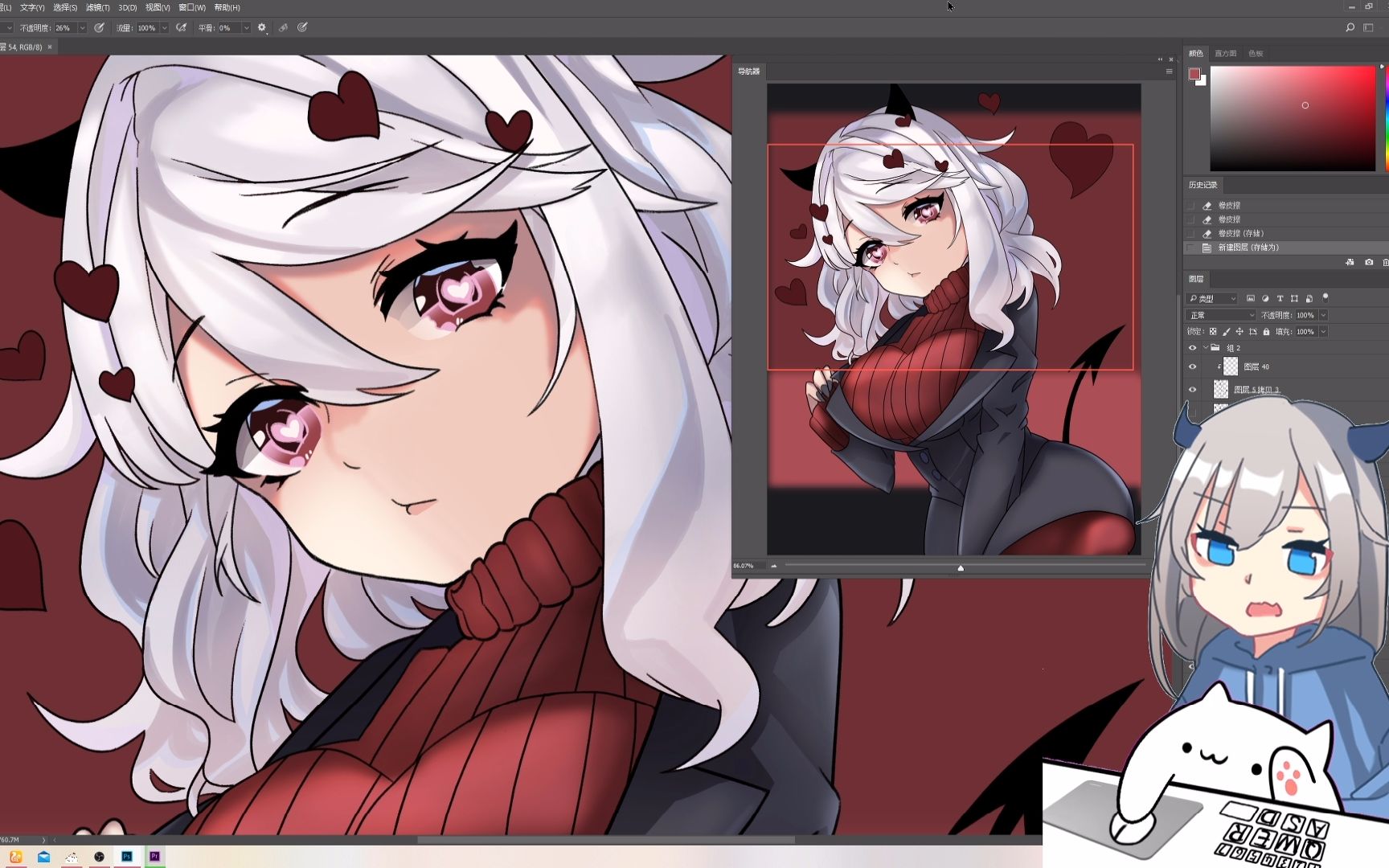 talker】好大的一只魅魔modeus【helltaker60帧版】魅魔modeus新泳装!