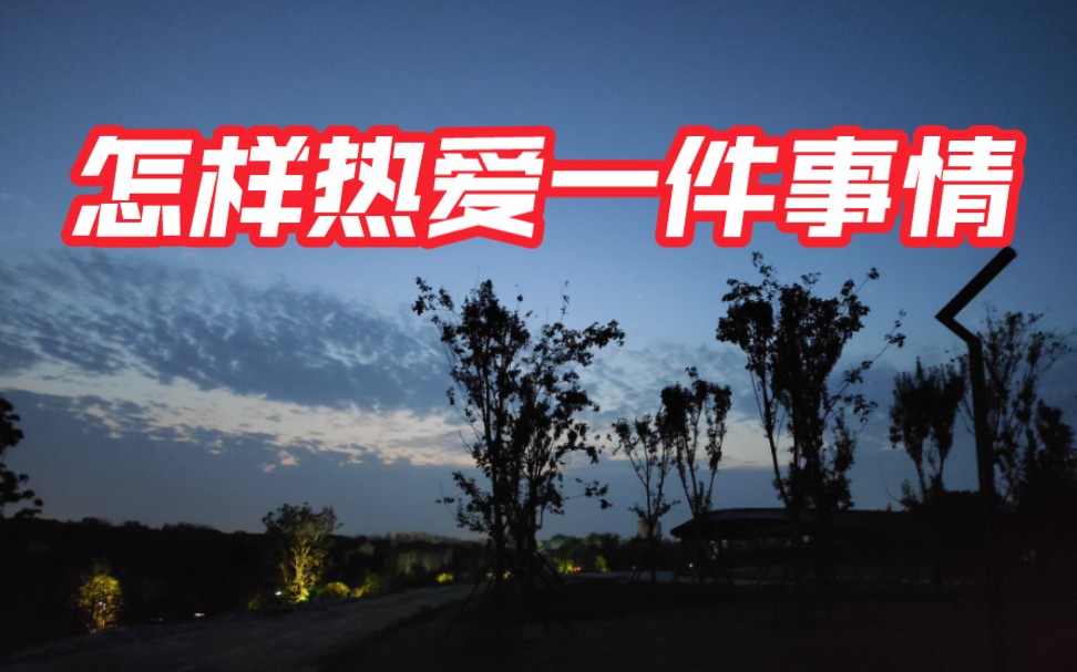 怎样热爱一件事情