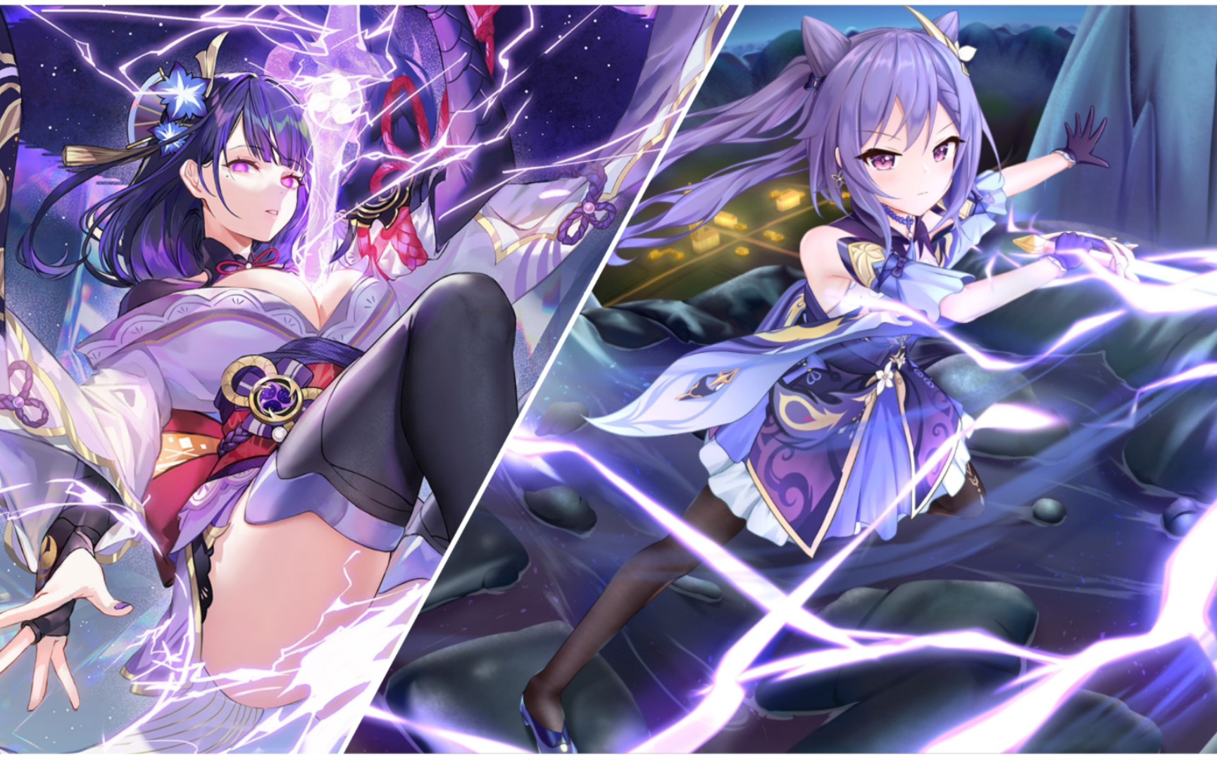 【原神4.2深渊】璃月稻妻两大雷神携手共战深渊!