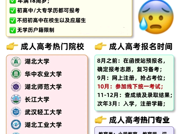 湖北成考适合低基础学历/在职可考,修985/211名校本科学历,学信网可查正规学历哔哩哔哩bilibili