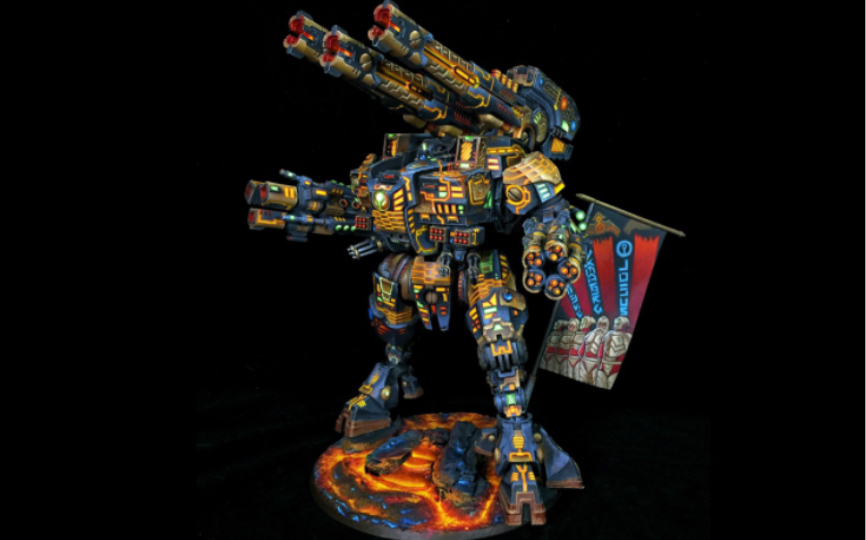 钛强了战锤40000钛帝国统御级超重型机甲泰坦猎手