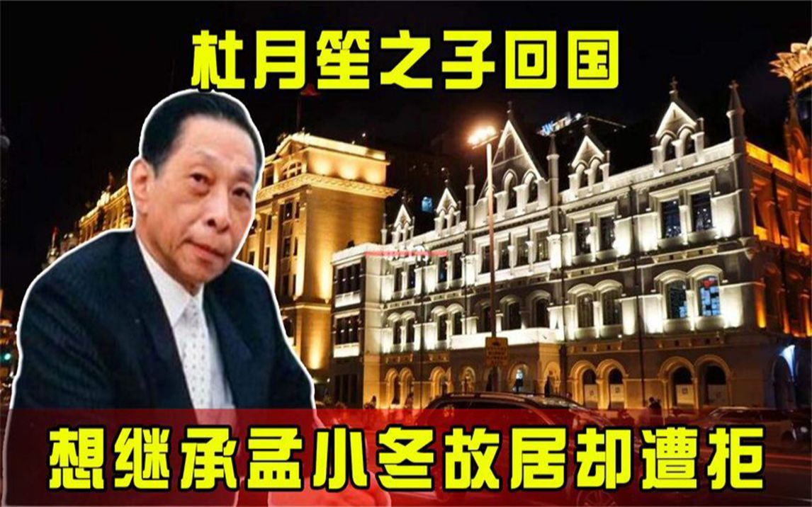 杜月笙之子杜维善:回国探亲豪捐18亿,想要回孟小冬四合院未成功哔哩哔哩bilibili