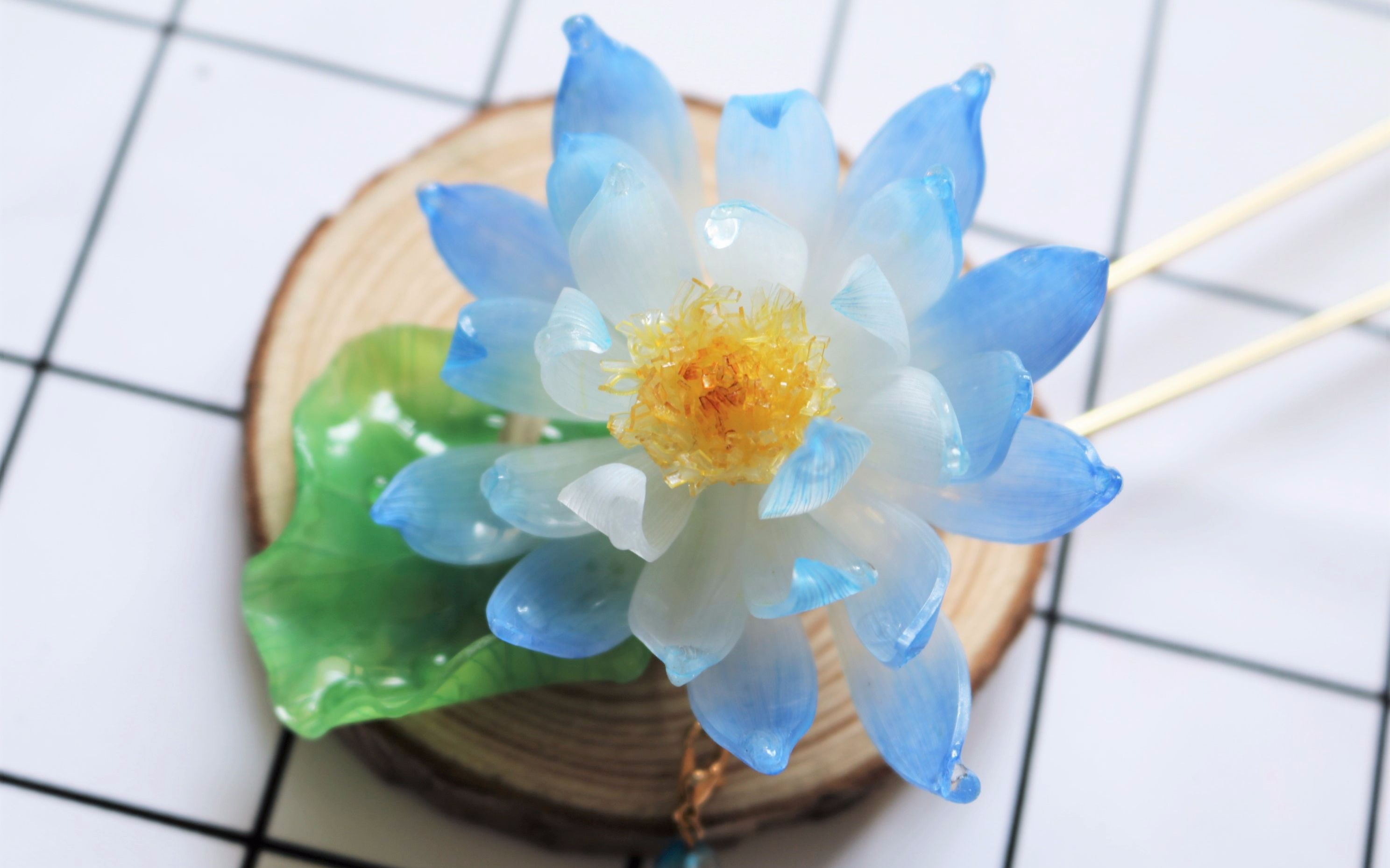 【立体热缩】【教程】做一朵与众不同的蓝莲花【立体热缩】鸢尾花教程