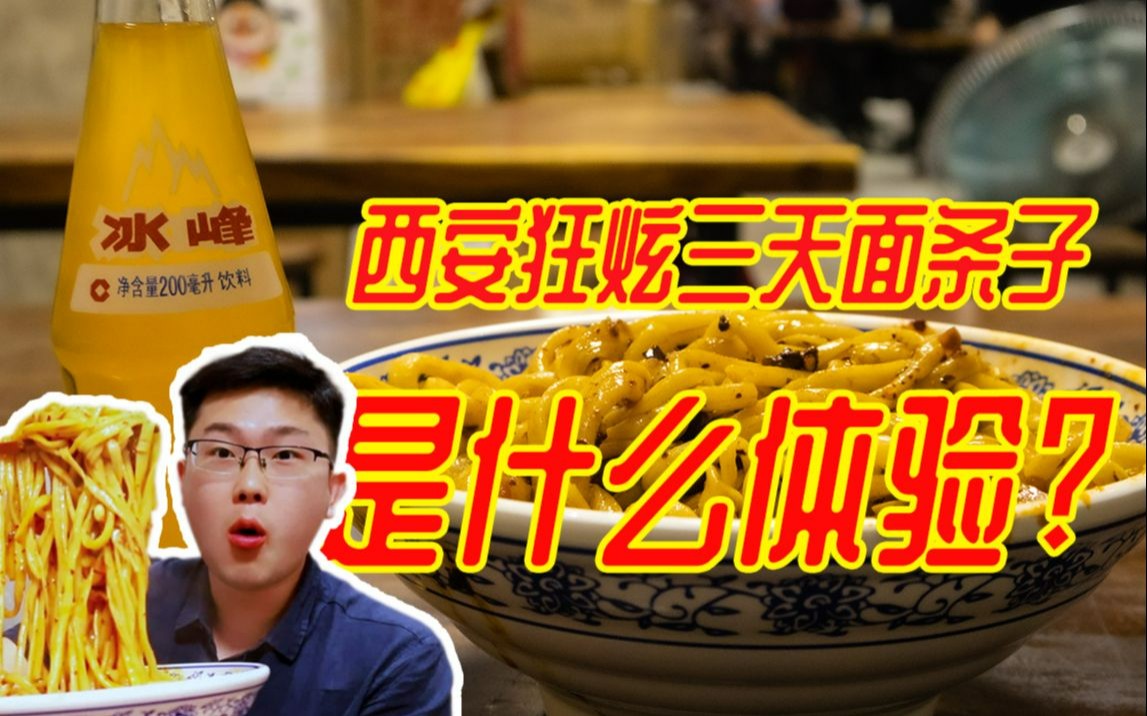 用吃面条子的方式,让你一条视频爱上西安!不会有人不爱吃面条吧?哔哩哔哩bilibili