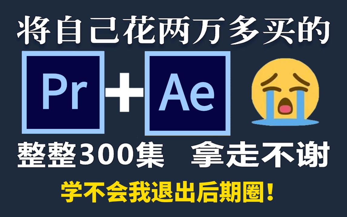 【B站最全影视后期教程】寒假再也不用盲目自学了,专门为小白量身录制的PR+AE入门全套视频,新手看完信手拈来,拿走不谢,允许白嫖!哔哩哔哩...