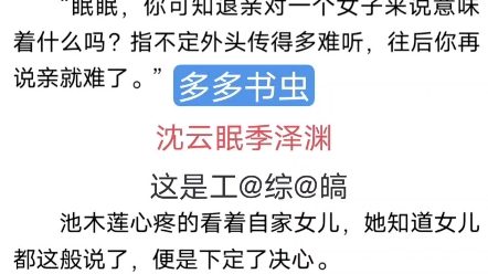 推荐小说《沈云眠季泽渊》又名《季泽渊沈云眠》哔哩哔哩bilibili