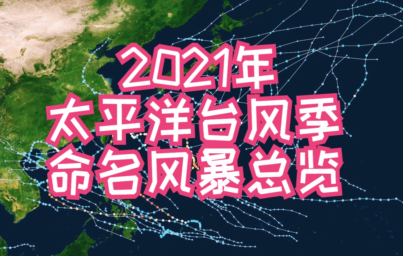 【台风地理】2021年太平洋台风季命名风暴总览哔哩哔哩bilibili