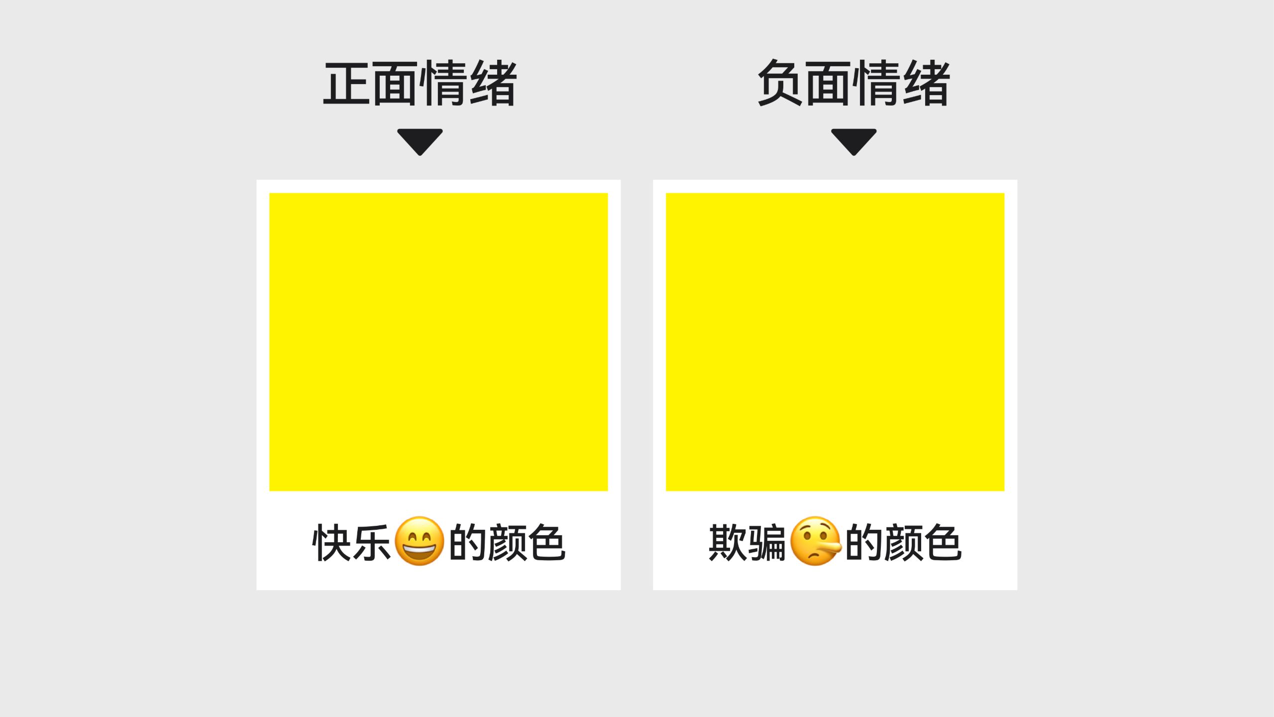 颜色的正面情绪与负面情绪