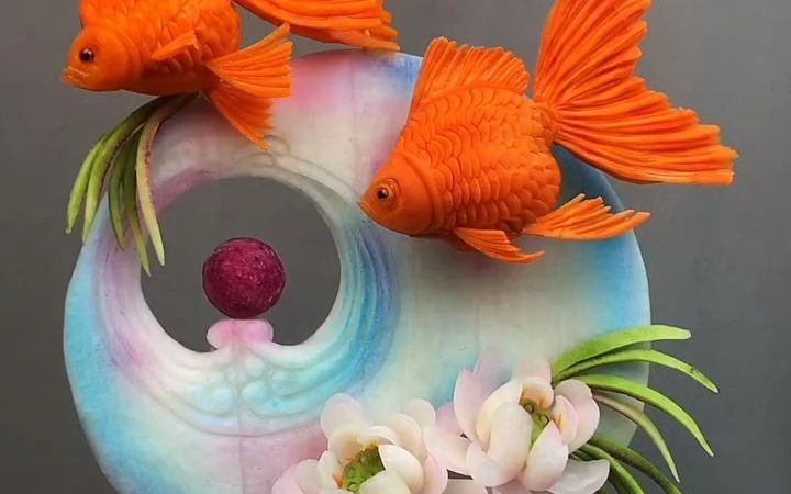 快手创作者中心 #食品雕刻 #四平無极食雕 今天的作品,希