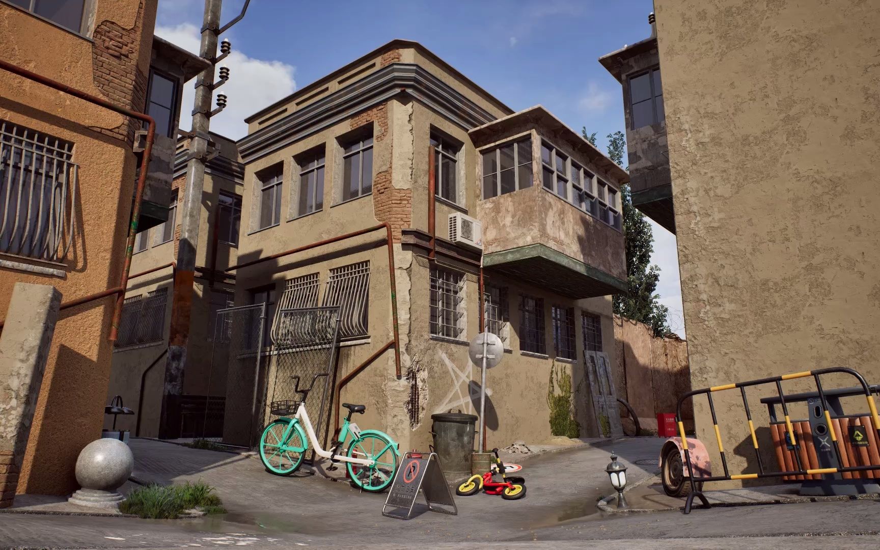 ue5升级中东街道场景