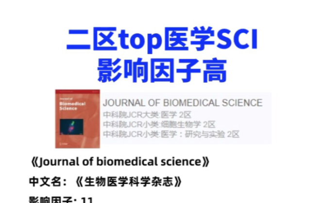 二区高质量‼️无版面费的医学sci期刊𐟔奓”哩哔哩bilibili