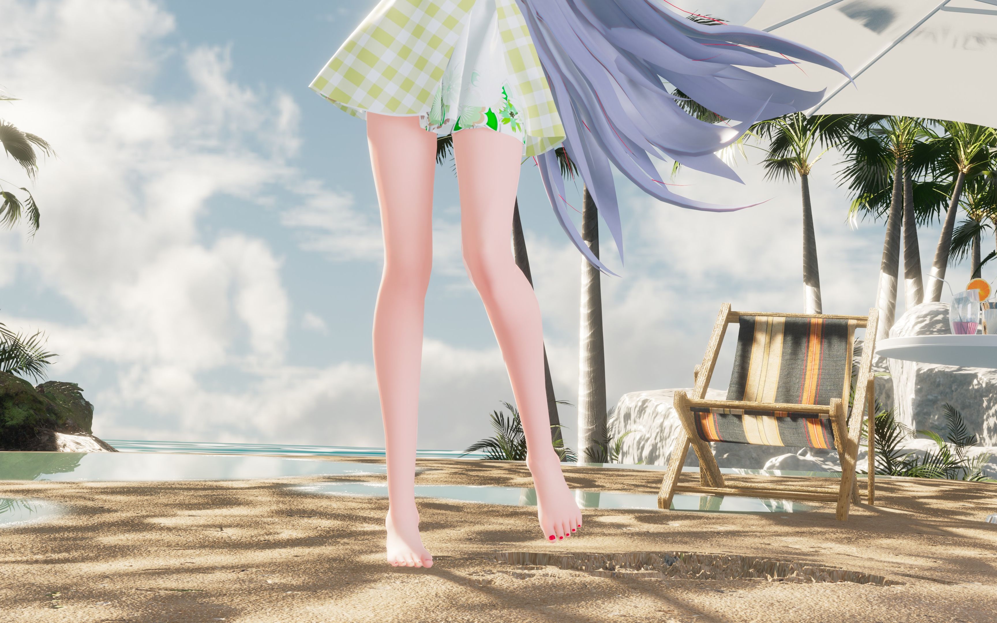 沙滩裸足天依是斗宗强者不穿鞋子很合理吧φ0