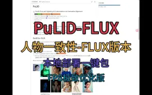 Download Video: 【PuLID-FLUX】一键包 人物一致性-FLUX版本 FP8极致优化