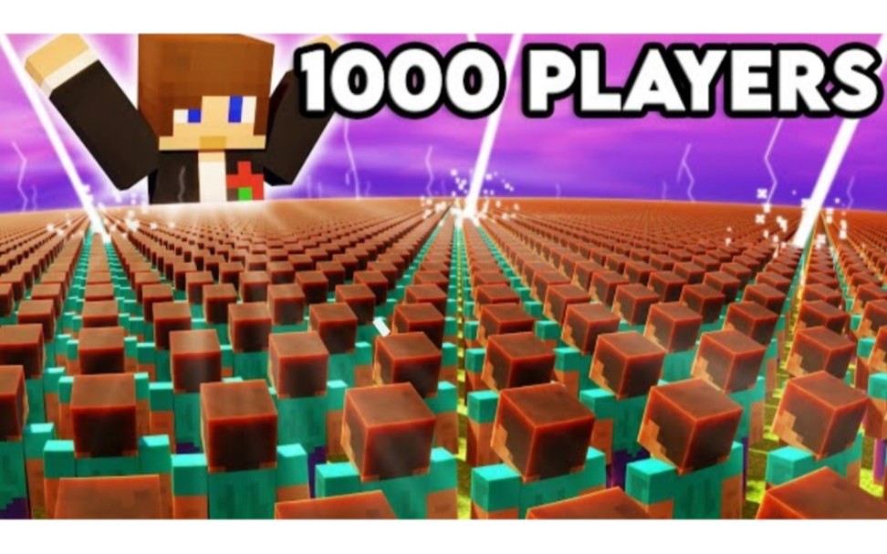 【中字熟肉】1000 player simon says in minecraft