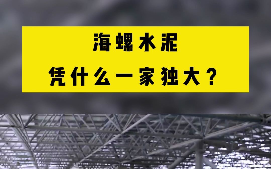 水泥厂那么多,海螺水泥凭什么能一家独大?哔哩哔哩bilibili