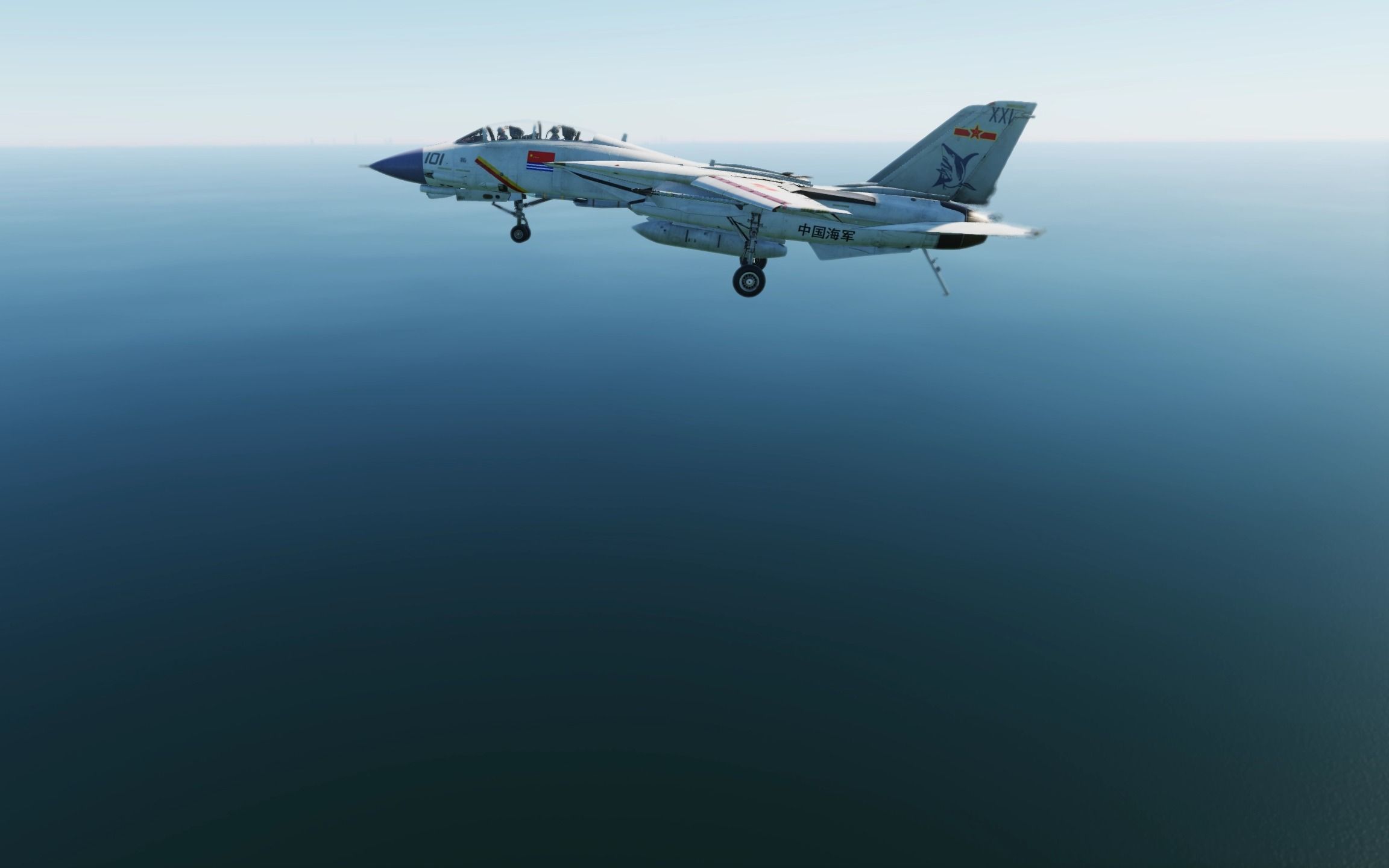 dcs world 国产版f-14熊猫战机航降