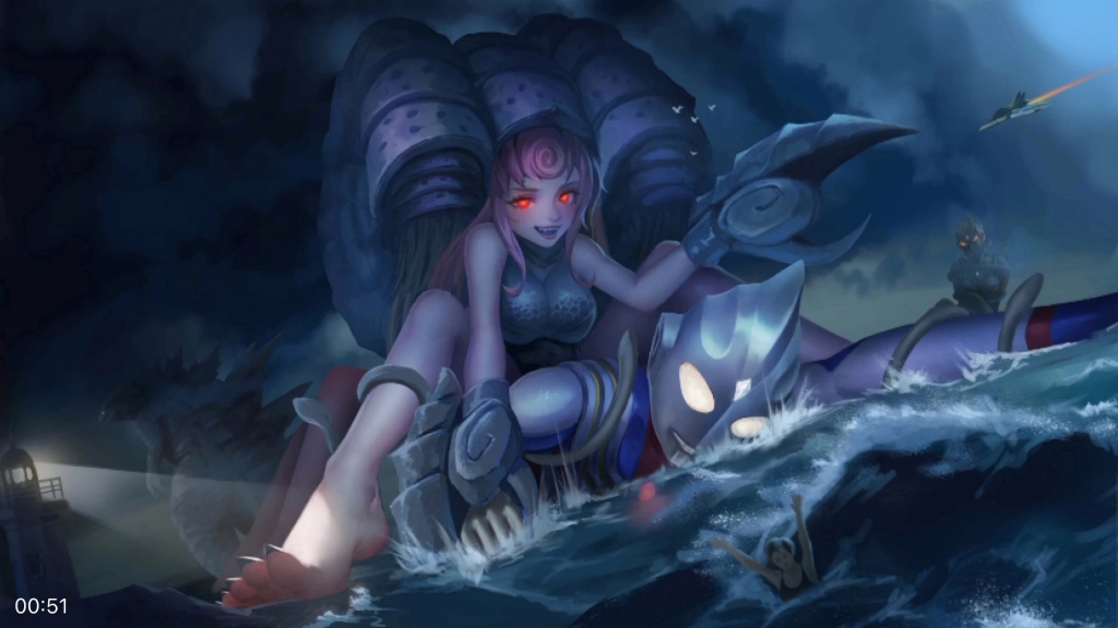 娘化加坦杰厄女打败了迪迦奥特曼