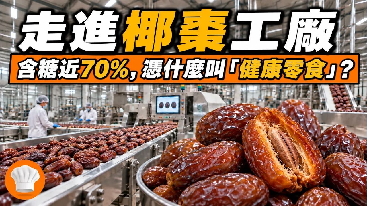 【美食文化】走进椰枣工厂：没加糖却甜得像蜜饯，含糖近70%还被捧成「超级食物」！从人工授粉到工厂分级，昂贵的椰枣究竟值在哪？【超级后厨】