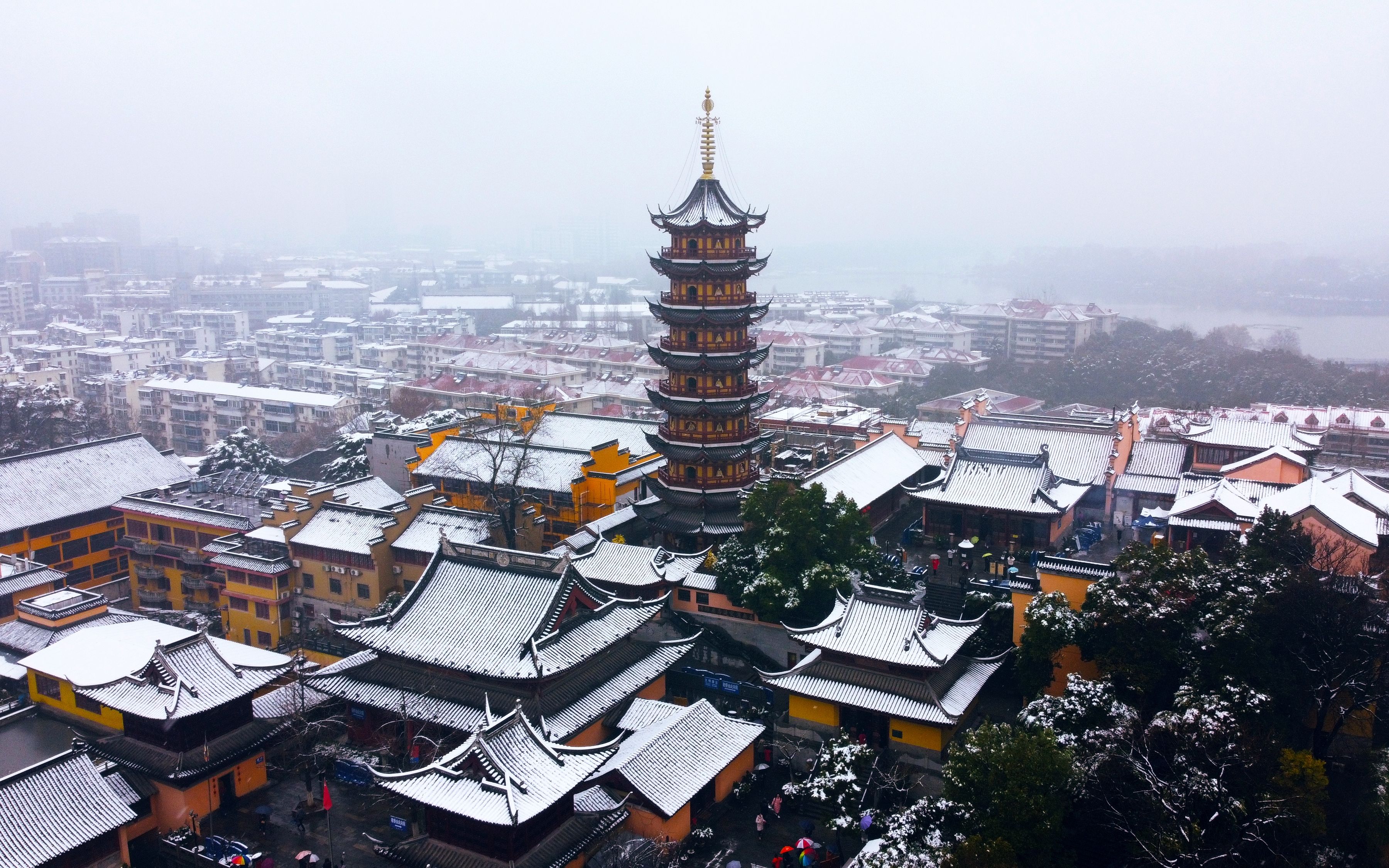 2020南京初雪鸡鸣寺雪景