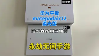 下载视频: 华为matepadair12柔光版游戏性能测试测评：永劫无间手游